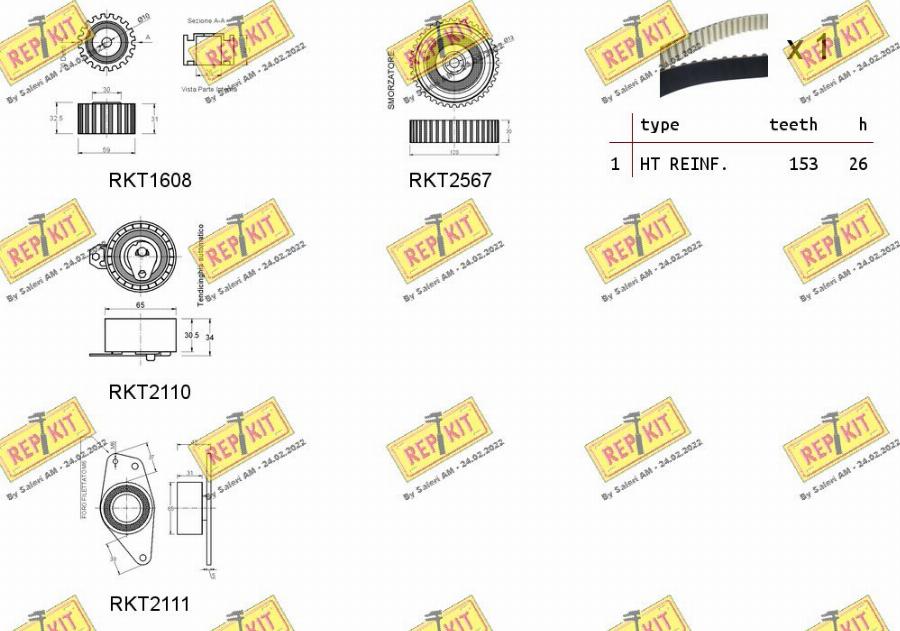 REPKIT RKTK1036 - Kit cinghie dentate autozon.pro