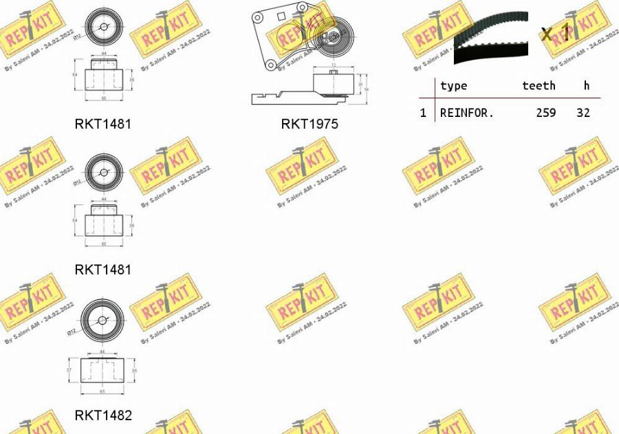 REPKIT RKTK1020 - Kit cinghie dentate autozon.pro