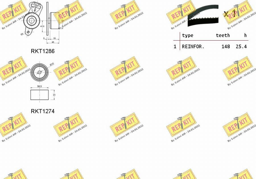 REPKIT RKTK1141 - Kit cinghie dentate autozon.pro