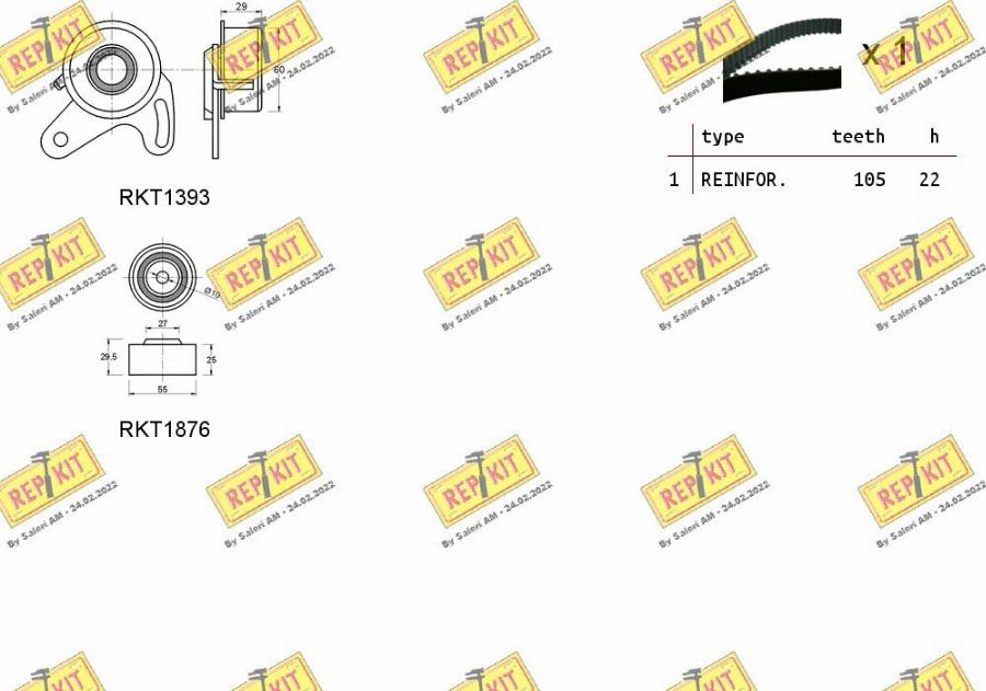 REPKIT RKTK1104 - Kit cinghie dentate autozon.pro