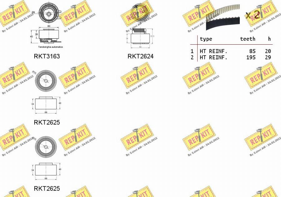 REPKIT RKTK1112 - Kit cinghie dentate autozon.pro