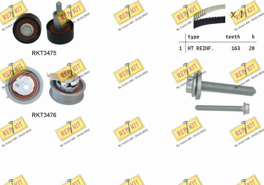 REPKIT RKTK1174 - Kit cinghie dentate autozon.pro