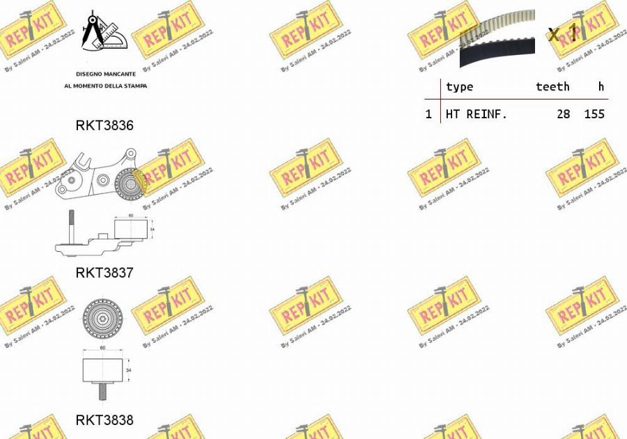 REPKIT RKTK1292 - Kit cinghie dentate autozon.pro