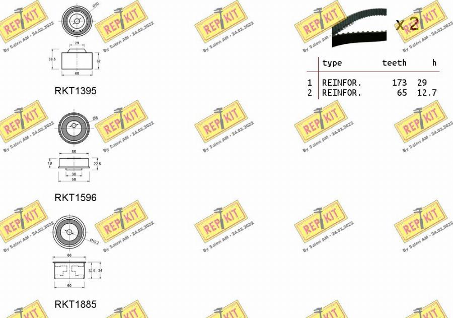 REPKIT RKTK1267 - Kit cinghie dentate autozon.pro