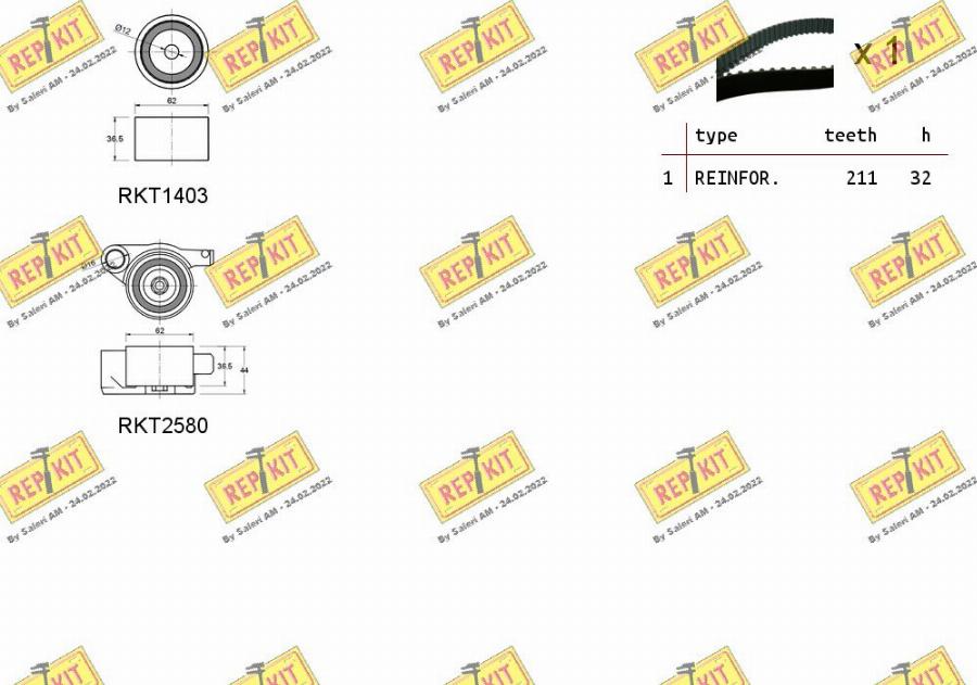 REPKIT RKTK1208 - Kit cinghie dentate autozon.pro