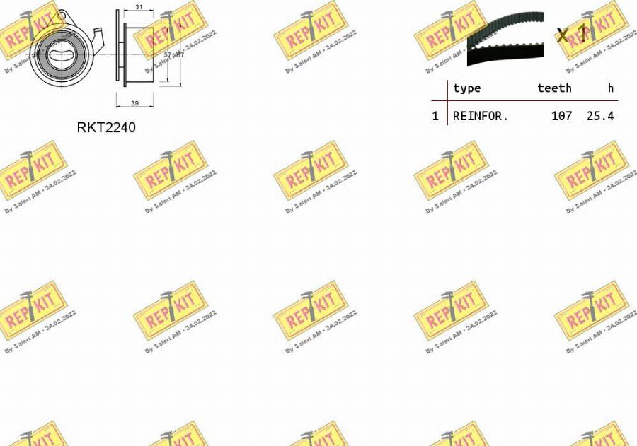 REPKIT RKTK1207 - Kit cinghie dentate autozon.pro