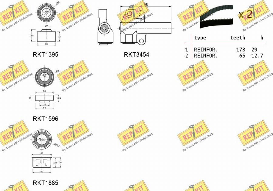 REPKIT RKTK1270 - Kit cinghie dentate autozon.pro