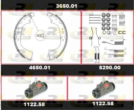 Roadhouse 3650.01 - Kit ganasce freno autozon.pro