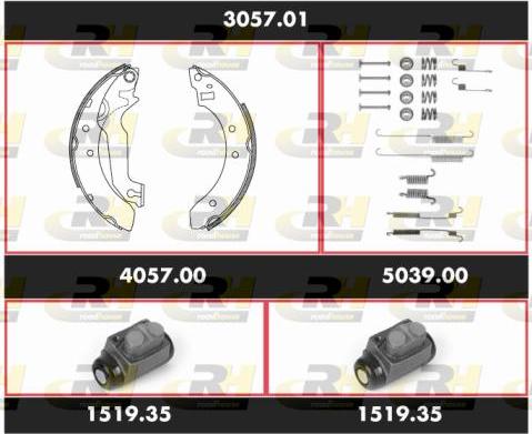 Roadhouse 3057.01 - Kit ganasce freno autozon.pro