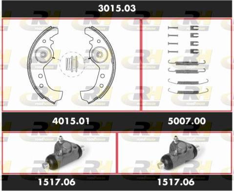 Roadhouse 3015.03 - Kit ganasce freno autozon.pro