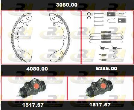 Roadhouse 3080.00 - Kit ganasce freno autozon.pro