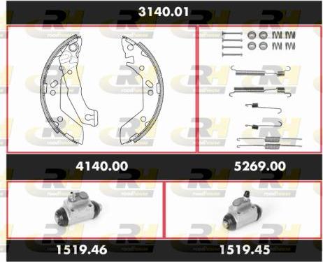 Roadhouse 3140.01 - Kit ganasce freno autozon.pro