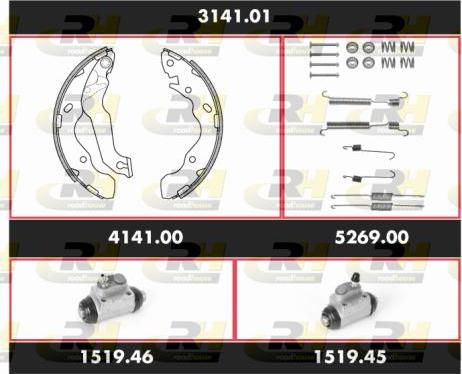 Roadhouse 3141.01 - Kit ganasce freno autozon.pro