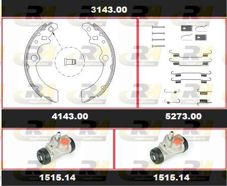 Roadhouse 3143.00 - Kit ganasce freno autozon.pro