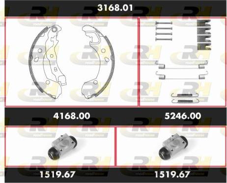 Roadhouse 3168.01 - Kit ganasce freno autozon.pro