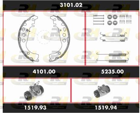 Roadhouse 3101.02 - Kit ganasce freno autozon.pro