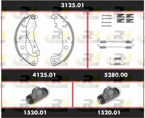 Roadhouse 3125.01 - Kit ganasce freno autozon.pro