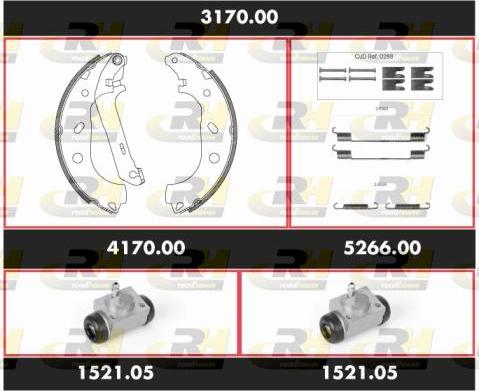 Roadhouse 3170.00 - Kit ganasce freno autozon.pro