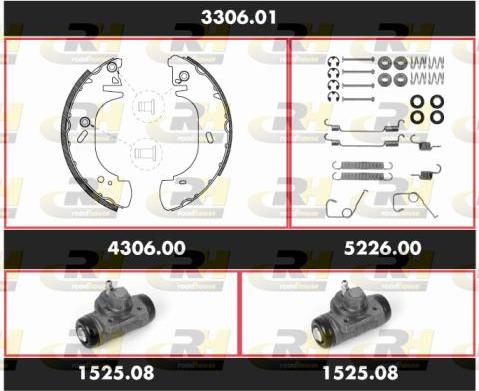 Roadhouse 3306.01 - Kit ganasce freno autozon.pro