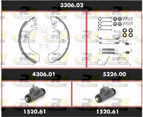 Roadhouse 3306.02 - Kit ganasce freno autozon.pro