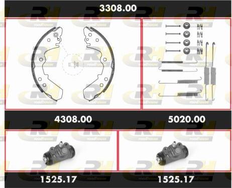 Roadhouse 3308.00 - Kit ganasce freno autozon.pro