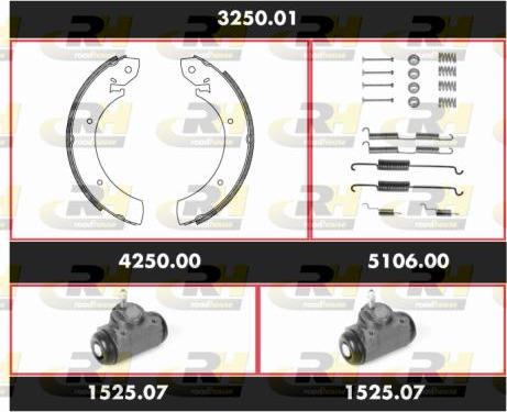 Roadhouse 3250.01 - Kit ganasce freno autozon.pro