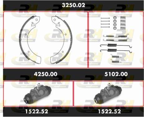 Roadhouse 3250.02 - Kit ganasce freno autozon.pro