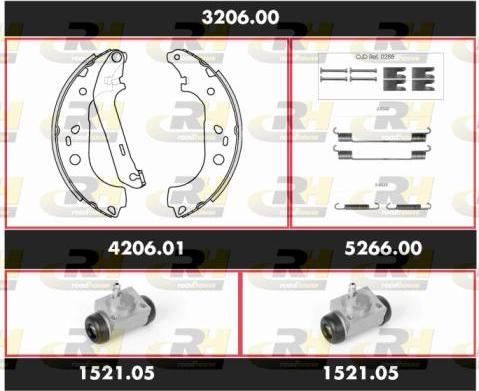 Roadhouse 3206.00 - Kit ganasce freno autozon.pro