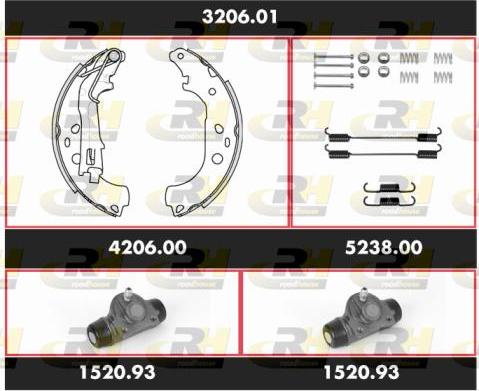 Roadhouse 3206.01 - Kit ganasce freno autozon.pro