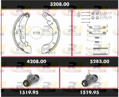 Roadhouse 3208.00 - Kit ganasce freno autozon.pro