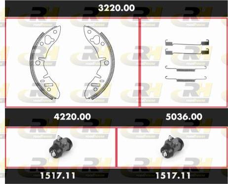 Roadhouse 3220.00 - Kit ganasce freno autozon.pro