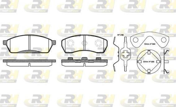 Roadhouse 2488.00 - Kit pastiglie freno, Freno a disco autozon.pro