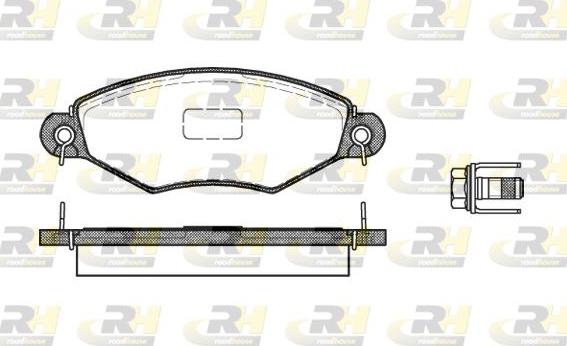 Roadhouse 2643.10 - Kit pastiglie freno, Freno a disco autozon.pro