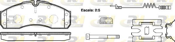 Roadhouse 2651.22 - Kit pastiglie freno, Freno a disco autozon.pro