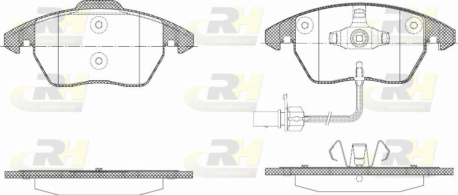 Roadhouse 21030.50 - Kit pastiglie freno, Freno a disco autozon.pro