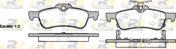 Roadhouse 2862.02 - Kit pastiglie freno, Freno a disco autozon.pro