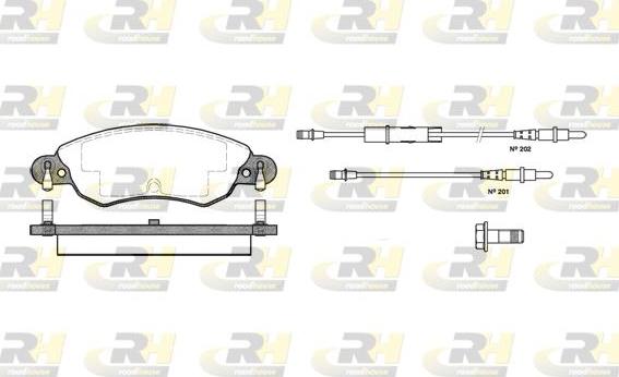 Roadhouse 2829.04 - Kit pastiglie freno, Freno a disco autozon.pro