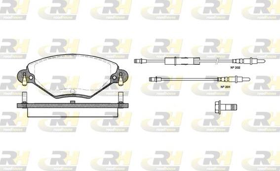 Roadhouse 2828.04 - Kit pastiglie freno, Freno a disco autozon.pro