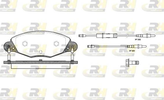 Roadhouse 2827.04 - Kit pastiglie freno, Freno a disco autozon.pro