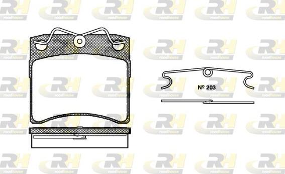 Roadhouse 2385.00 - Kit pastiglie freno, Freno a disco autozon.pro