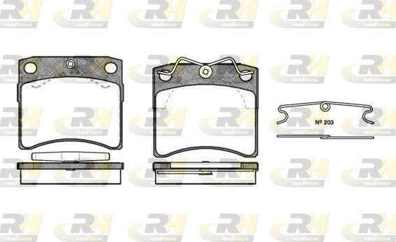 Roadhouse 2385.10 - Kit pastiglie freno, Freno a disco autozon.pro