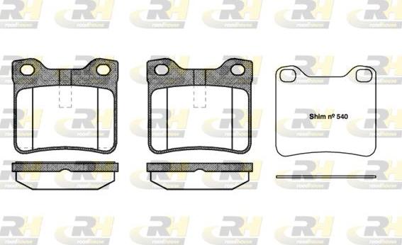 Roadhouse 2321.10 - Kit pastiglie freno, Freno a disco autozon.pro