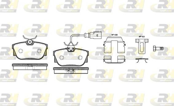 Roadhouse 2767.12 - Kit pastiglie freno, Freno a disco autozon.pro