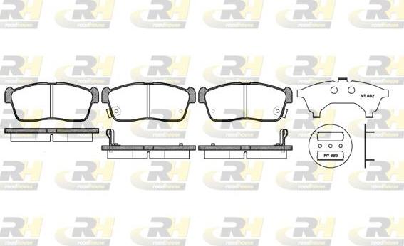 Roadhouse 2724.02 - Kit pastiglie freno, Freno a disco autozon.pro