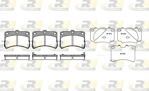 Roadhouse 2723.02 - Kit pastiglie freno, Freno a disco autozon.pro