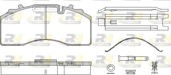 Roadhouse JSX 21415.80 - Kit pastiglie freno, Freno a disco autozon.pro