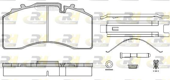 Roadhouse JSX 21416.80 - Kit pastiglie freno, Freno a disco autozon.pro