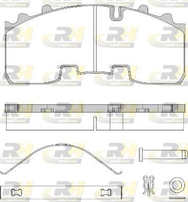 Roadhouse JSX 21556.80 - Kit pastiglie freno, Freno a disco autozon.pro