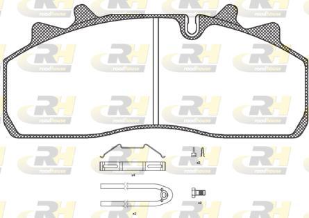 Roadhouse JSX 21254.80 - Kit pastiglie freno, Freno a disco autozon.pro