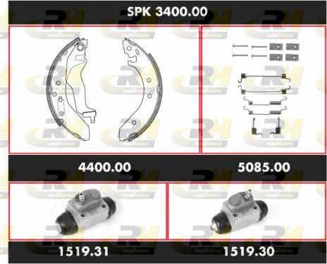 Roadhouse SPK 3400.00 - Kit ganasce freno autozon.pro